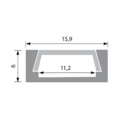 VIVALUX 3754 АЛУМИНИЕВ ПРОФИЛ ЗА LED ЛЕНТИ PROFILE S ∙ 2M ∙ KIT - Image 2