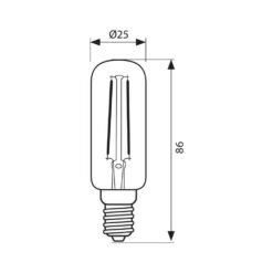 VIVALUX 4111 LED ФИЛАМЕНТ ЛАМПА ЗА АСПИРАТОРИ FLICK LED ∙ TF25 ∙ 3W ∙ 300LM ∙ E14 ∙ 4000K - Image 2