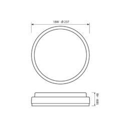 VIVALUX 3686 LED ПЛАФОНИЕРА ELLIS/R LED ∙ 18W ∙ БЯЛ ∙ 4000K ∙ IP54 - Image 2