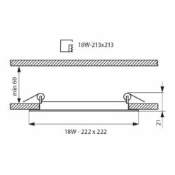 VIVALUX 3393 LED ПАНЕЛ GRID LED ∙ 18W ∙ 1150LM ∙ БЯЛ ∙ 4000K - Image 2