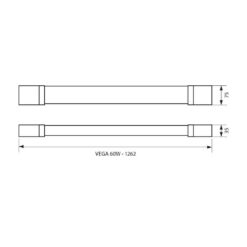 VIVALUX 4020 LED ОСВЕТИТЕЛНО ТЯЛО VEGA LED ∙ 60W ∙ 1200 MM ∙ 4000K ∙ IP65 - Image 2