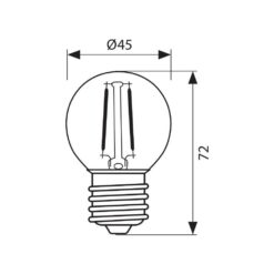 VIVALUX 3565 LED ФИЛАМЕНТ ЛАМПА FLICK LED ∙ GF45 ∙ 4W ∙ 470LM ∙ E27 ∙ 3000K - Image 2