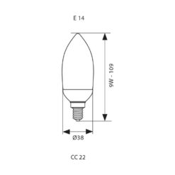 VIVALUX 2791 ЕНЕРГОСПЕСТЯВАЩА ЛАМПА CLASSIC CANDLE ∙ 9W ∙ 432LM ∙ E14 ∙ 2700K - Image 2