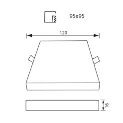 VIVALUX 4283 LED ПАНЕЛ QUADRA LED ∙ 18W ∙ 1800LM ∙ БЯЛ ∙ 4000K - Image 2