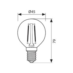 VIVALUX 4096 LED ФИЛАМЕНТ ЛАМПА FLICK OPAL LED ∙ GFO45 ∙ 4W ∙ 400LM ∙ E14 ∙ 4000K - Image 2