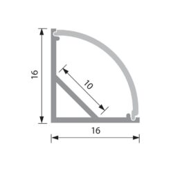 VIVALUX 3755 АЛУМИНИЕВ ПРОФИЛ ЗА LED ЛЕНТИ PROFILE A ∙ 2M ∙ KIT - Image 2