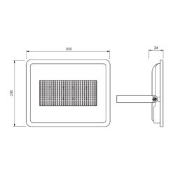 VIVALUX 4036 LED ПРОЖЕКТОР VIGOR LED SMD ∙ 150W ∙ ЧЕРЕН ∙ 6400K ∙ IP65 - Image 2