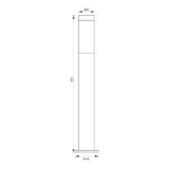 VIVALUX 4254 ГРАДИНСКО ОСВЕТИТЕЛНО ТЯЛО TOKYO/PS ∙ 1 X E27 ∙ НИКЕЛ МАТ ∙ IP44 - Image 2