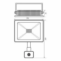 VIVALUX 3976 LED ПРОЖЕКТОР СЪС СЕНЗОР NYX LED ∙ 50W ∙ ЧЕРЕН ∙ 6400K ∙ IP44 - Image 2