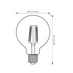 VIVALUX 3694 LED ФИЛАМЕНТ ЛАМПА FLICK GLOBO LED ∙ GGF125 ∙ 8W ∙ 806LM ∙ E27 ∙ 3000K - Image 2