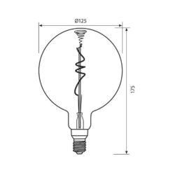 VIVALUX 4180 LED ФИЛАМЕНТ ЛАМПА FLICK DECO LED ∙ GFD125 ∙ 4W ∙ 350LM ∙ E27 ∙ 2200K - Image 2