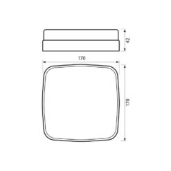 VIVALUX 4148 ВЛАГОЗАЩИТЕНА ПЛАФОНИЕРА BALI/S LED ∙ 16W ∙ 4000K ∙ IP54 - Image 2