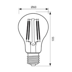 VIVALUX 3561 LED ФИЛАМЕНТ ЛАМПА FLICK LED ∙ AF60 ∙ 6W ∙ 630LM ∙ E27 ∙ 3000K - Image 2