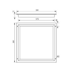 VIVALUX 4115 СВЕТЕЩА LED РАМКА SOLO LED ∙ 40W ∙ 3600LM ∙ БЯЛА ∙ 4000K - Image 2