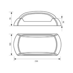 VIVALUX 4082 ВЛАГОЗАЩИТЕНО ОСВЕТИТЕЛНО ТЯЛО CAPRI/O LED ∙ 12W ∙ БЯЛ ∙ 4000K ∙ IP54 - Image 2