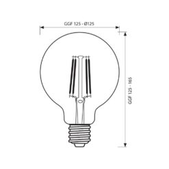 VIVALUX 3962 LED ФИЛАМЕНТ ЛАМПА FLICK VINTAGE LED ∙ GFV125 ∙ 6W ∙ 550LM ∙ E27 ∙ 2700K - Image 2