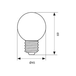 VIVALUX 3541 LED ЛАМПA COLORS LED ∙ G45 ∙ 1W ∙ E27 ∙ ЖЪЛТО - Image 2