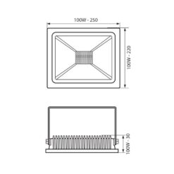 VIVALUX 4336 LED ПРОЖЕКТОР TREND LED ∙ 100W ∙ ЧЕРЕН ∙ 4000K - Image 2