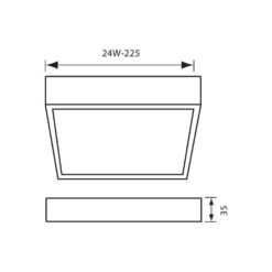 Плафон VIVALUX 4001 LEDHUGO LED ∙ 24W ∙ БЯЛ ∙ 4000K - Image 2