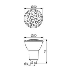 VIVALUX 2999 LED ЛАМПА PROFILED ∙ JDR ∙ 3.5W ∙ 280LM ∙ GU10 ∙ 2700K - Image 2
