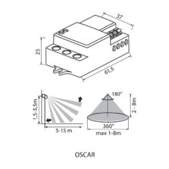 VIVALUX 3891 МИКРОВЪЛНОВ СЕНЗОР ЗА ДВИЖЕНИЕ OSCAR MW18-IN ∙ БЯЛ - Image 2