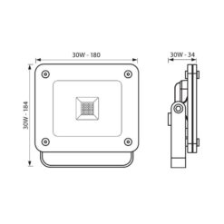 VIVALUX 3793 LED ПРОЖЕКТОР Z-PAD LED ∙ 30W ∙ СИВ ∙ 4000K ∙ IP65 - Image 2