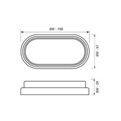 VIVALUX 3683 LED ПЛАФОНИЕРА ELLIS/O LED ∙ 8W ∙ БЯЛ ∙ 4000K ∙ IP54 - Image 2