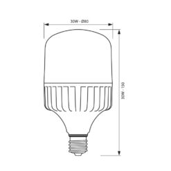 VIVALUX 3697 LED ЛАМПА TURBO LED ∙ 30W ∙ 2430LM ∙ E27 ∙ 6400K - Image 2