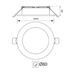 LED луна за вграждане VIVALUX 3951 MONI LED ∙ 5W ∙ 3000K - Image 2