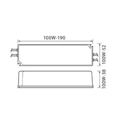 VIVALUX 3653 LED ЗАХРАНВАНЕ SPD SLIM LED DRIVER ∙ 100W ∙ IP67 - Image 2