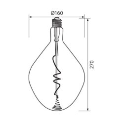 VIVALUX 4184 LED ФИЛАМЕНТ ЛАМПА FLICK ART LED ∙ WDA160 ∙ 5W ∙ 130LM ∙ E27 ∙ 2200K - Image 2