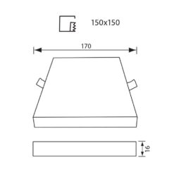 VIVALUX 4284 LED ПАНЕЛ QUADRA LED ∙ 24W ∙ 2400LM ∙ БЯЛ ∙ 4000K - Image 2