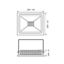 VIVALUX 3606 LED ПРОЖЕКТОР TREND LED ∙ 20W ∙ БЯЛ ∙ 4000K - Image 2