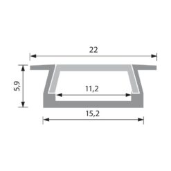 VIVALUX 3756 АЛУМИНИЕВ ПРОФИЛ ЗА LED ЛЕНТИ PROFILE IN ∙ 2M ∙ KIT - Image 2