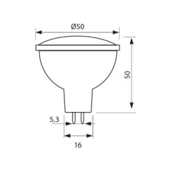 VIVALUX 3345 LED ЛАМПА XARD LED ∙ MR16 ∙ 5W ∙ 330LM ∙ 12V ∙ G5.3 ∙ 3000K - Image 2