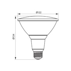 VIVALUX 3945 РЕФЛЕКТОРНА LED ЛАМПА SILVER LED ∙ PAR38 ∙ IP65 ∙ 15W ∙ 1250LM ∙ E27 ∙ 4000K - Image 2