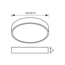 Плафон VIVALUX 3997 LEDDARS LED ∙ 18W ∙ БЯЛ ∙ 4000K - Image 2