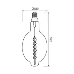 VIVALUX 4183 LED ФИЛАМЕНТ ЛАМПА FLICK ART LED ∙ BTA180 ∙ 8W ∙ 450LM ∙ E27 ∙ 2200K - Image 2
