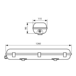 VIVALUX 3739 ИНДУСТРИАЛНО ОСВЕТИТЕЛНО ТЯЛО JEX PC BASE 222 LED ∙ 1200 MM ∙ 2ХG13 - Image 2