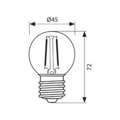 VIVALUX 4094 LED ФИЛАМЕНТ ЛАМПА FLICK OPAL LED ∙ GFO45 ∙ 4W ∙ 400LM ∙ E27 ∙ 4000K - Image 2
