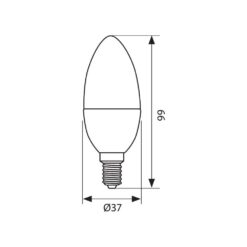 VIVALUX 3404 LED ЛАМПА CAMEO LED ∙ 6W ∙ 470LM ∙ E14 ∙ 3000K - Image 2