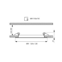 VIVALUX 3394 LED ПАНЕЛ GRID LED ∙ 6W ∙ 400LM ∙ БЯЛ ∙ 4000K - Image 2