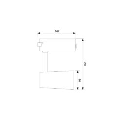 LED прожектор за релсово осветление VIVALUX 4064 CLUB ∙ 20W ∙ 1400LM ∙ БЯЛ ∙ 3000K - Image 2