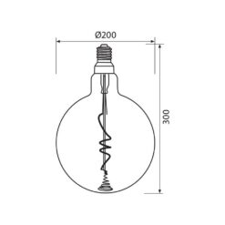 VIVALUX 4236 LED ФИЛАМЕНТ ЛАМПА FLICK ART LED ∙ GGA200 ∙ 6W ∙ 130LM ∙ E27 ∙ 2200K - Image 2
