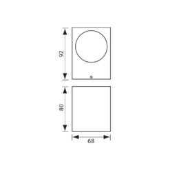 VIVALUX 4248 ФАСАДНО ОСВЕТИТЕЛНО ТЯЛО PORTO/SQ ∙ 1 X GU10 ∙ ЧЕРЕН ∙ IP44 - Image 2