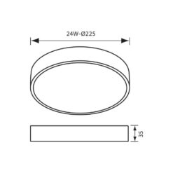 Плафон VIVALUX 3998 LEDDARS LED ∙ 24W ∙ БЯЛ ∙ 4000K - Image 2