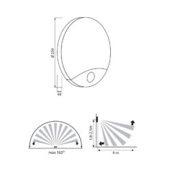 Аплик VIVALUX 3886 LED СЪС СЕНЗОР ЗА ДВИЖЕНИЕ LIMA LED 10W SR16 ∙  ∙ IP44 - Image 2