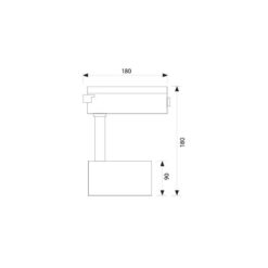 LED прожектор за релсово осветление VIVALUX 4062 TRANCE ∙ 30W ∙ 2100LM ∙ ЧЕРЕН ∙ 3000K - Image 2