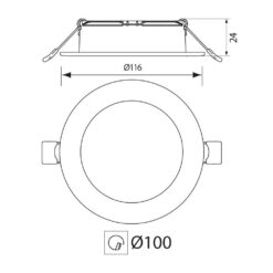 LED луна за вграждане VIVALUX 3954 LED MONI LED ∙ 8W ∙ 4000K - Image 2