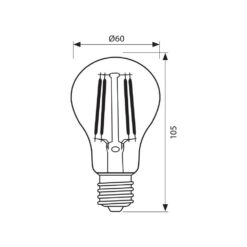 VIVALUX 4089 LED ФИЛАМЕНТ ЛАМПА FLICK OPAL LED ∙ AFO60 ∙ 8W ∙ 700LM ∙ E27 ∙ 3000K - Image 2
